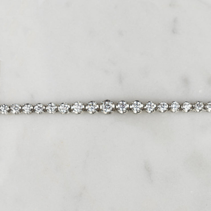 Silver Tennis Anklet