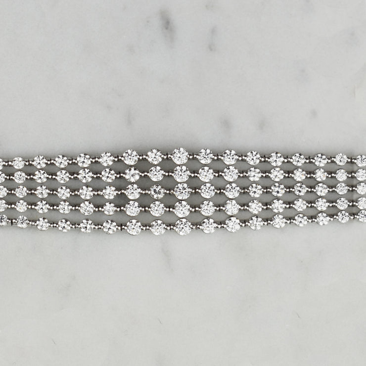 Vintage Silver Five Strand Bracelet